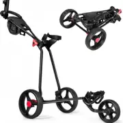 2024 Foldable Golf Buggy Trolley Cart Push Pull 3 Wheels Aluminum Cart AU Stock