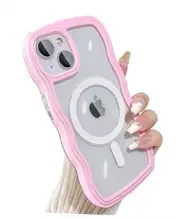 Compatible for iPhone 15 Plus Case Magsafe, Wave Phone Case Cute Water Ripple