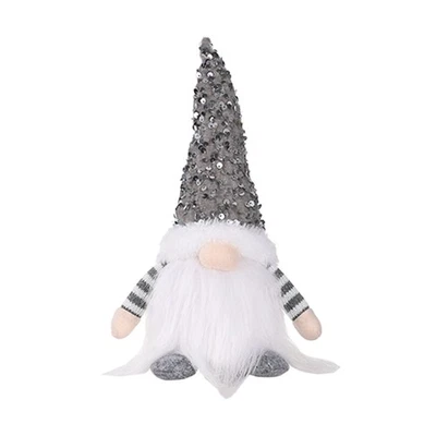 Christmas Gnome with LED Light Handmade Sequins Swedish Tomte Gnomes Santa Elf