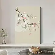 Hand Painted Oil Painting On Canvas - Abstract Plum Blossom Moon Texture Light Luxury Painting Wall Art Home Decoration,Personality for Living Room Home Bedroom Office Porch Decor,As Shown,100 X 1