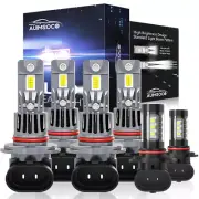 White de faros LED + luces antiniebla Para For Toyota Highlander 2004 2005-2007 (for: Lexus)
