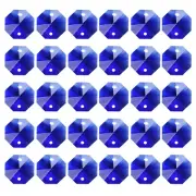 K9 Crystal Octagon Beads 2 Holes 30 Pack 14mm Chandelier Prisms Dark Blue