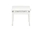 Casio Piano Bench Deluxe Padded w Metal Frame & Adjustable Height - White