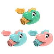 2-in-1 Automatic Bubble Toy Bubble Machine for w/ 22 Holes Mini Fan Toddlers Gif