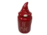 Rae Dunn Ceramic 12in Valentine's Gnome Be Mine Canister CC02B60005