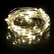 KARSUM USB Powered String Lights,LED Silver Wire Micro Fairy Lights,5M/16.4Ft 50 Twinkle Lights for Indoor Bedroom Garden Party Wedding Christmas Party Decoration (5M/16 Ft., Warm White)