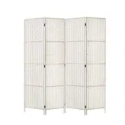 Artiss 4 Panel Room Divider Screen Privacy Timber Foldable Dividers Stand White