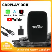 Wireless Carplay AI box Android Auto Adapter Converter w/Netflix YouTube WIFI