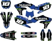 Yamaha YZF 250 2019 - 2023 Full custom graphics kit Warsaw style stickers decals