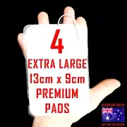 WELLNESS PLUS TENS EMS compatible EXTRA LARGE 13cm x 9cm x 4 ELECTRODE PADS