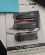 Onn 16GB USB 2.0 Flash Drives 3 Pack