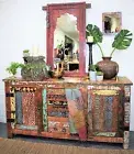 Recycled Timber Carved Country Sideboard Storage Cabinet Buffet TV Stand Retro