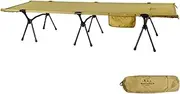 Folding Camping Cot with Leg Exts Portable Camping Sleeping Cot Outdoor Bed for Camping Hiking Traveling Backpacking ALKOY