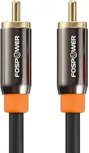 FosPower (.9m / 3ft) RCA Male to RCA Male [24K Gold Plated Connectors] Premium S/PDIF Digital Audio Coaxial Cable