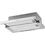 EUROCHEF 60cm Slideout Stainless Steel Rangehood, Quiet 2-Speed, 3-Layer
