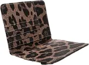 [TINEASUR] Leopard Print RFID Protected Passport Holder Stylish PU Travel Wallet with Ticket Compartment Multiple Card Slots for Men and Women Lightweight Document Organizer