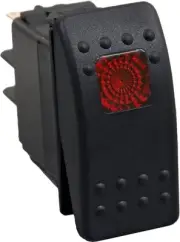 Open Trail Lighted Rocker Switch Red