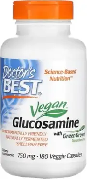 Doctor's Best Vegan Glucosamine Sulfate, Joint Support, Non-GMO, Vegan, Gluten F