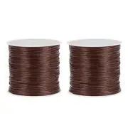 Elastic Cord DIY Making Stretchy String Craft Wire, Red Brown, 2 Rolls