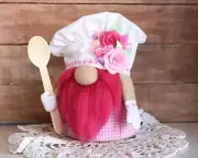 Gnome Chef Whimsical Kitchen Decor