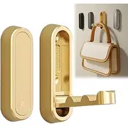2pcs Folding Wall Hooks Folding Coat Hooks Space-Saving Foldable Hook Bathroom Towel Hook Wall Mounted for Hanging Coat Towels Clothes Hat Bags Keys