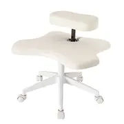 Lauft Criss Cross-Legged Meditation Kneeling Chair Office Executive Computer Swivel Chair - White
