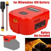 Power Wheel Adapter Cigarette for Milwaukee 18V Battery +12AWG Wire +USB Type C