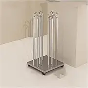2 Side Storage Stacker Cart,Movable Hanger Stacker Metal,Clothes Hangers Storage Rack for Closet Laundry Room Clothes(Silver)