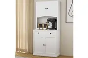 Artiss Buffet Sideboard Cabinet Cupboard Pantry Storage Shelves Hutch White
