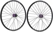 MTB Wheelset Disc Brake 24'' 26" 27.5" 29" Mountain Bike Wheels Quick Release Bicycle Front Rear Rims 8 9 10 11 12 Speed Cassette Sealed Bearing Hubs (Color : Purple, Size : 24inch)
