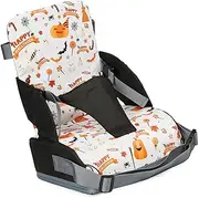 KieTeiiK Toddler Dining Chairs Booster Seating with Backrest Foldable Height Increase Cushion with Adjustable Strap Nonslip Base