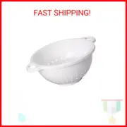 Chef Craft Select Plastic Deep Colander, 11x5 inch 5 quart, White