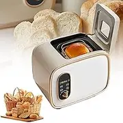 Electric Bread Maker, Household Toaster with 13 Program Settings and 15H Timer, 400/600g Dual Capacity Automatic Yogurt Cake Toast Baking Machine with 3 Crust Shades& Colors, Gluten-Free