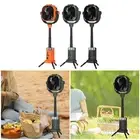 Camping Fan Rechargeable Desk Fan with Hanging Hook with Light Floor Fan Tent