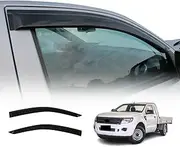 OAD4X4 Weathershields Compatible with Ford Ranger PX PX2 PX3 Series Single Cab 2011-2022, Weather Shields Window Visors Wind Deflectors Sun Rain Guard 2PCS Set
