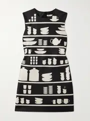 [JW Anderson] JW Anderson - Printed Satin Mini Dress - Black - UK 10 UK 10 Black