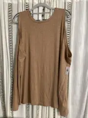 Old Navy Luxe Sleeveless Tank Plus Size 3X Brown Ribbed