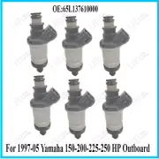 6 Pcs Fuel Injector 65L137610000 For 1997-05 Yamaha 150-200-225-250 HP Outboard~