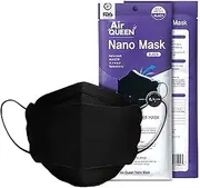 Black AirQueen Nano Fiber Filter Face Safety Mask for Adult, Individually Packaged, Made in Korea