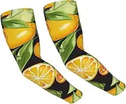 [FHEDVBN] citrus fruit pattern Arm Sleeves Compression Arm Covers for Men Women Outdoor Sun Sleeves Cooling Sports Sleeve, Black