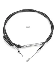 Mofun 68 11/16" Stainless Steel Clutch Cable Motorcycle Compatible with Harley 2007 Road King Street Glide Electra Glide Road Glide, 2006-2017 Dyna, For 12" Handlebar, Black