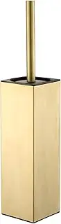 [AIREMOEN] Standing Toilet Brush,Square Base,Toilet Brush and Plunger Set,Toilet Bowl Brush and Holder,Toilet Bowl Cleaners,Toilet Bowl Brush,Toilet Brush and Holder Set,Toilet Brush (Brushed Gold)