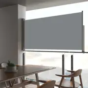 Retractable Side Awning Sun Shade Privacy Screen vidaXL 80x300 cm Grey