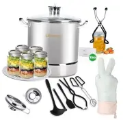 Canning Supplies Starter Kit - Canning Pot, Water Bath Canner with Lid &