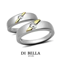 在飛比找momo購物網優惠-【DI BELLA】HONEY DIAMOND 真鑽情人對戒