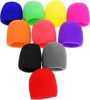 SWOOMEY 20pcs Colorful Microphone Covers Lightweight Sponge Windscreens for Mics Echo Reduction Easy Replacement for Ktv Recording and Performances