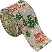 Christmas Wired Ribbon,Holiday Streamer Wrapping Wired Ribbon | Snowflake Plaid Vehicle Christmas Trees Ribbon, Wired Edge Ribbon Decorative Bow Accessories for Clothing Decoration