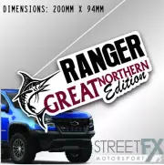 Great Northern Edition Ranger Sticker Decal 4x4 4WD Caravan Trade Aussie