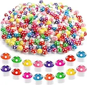DIYDEC 100pcs Mini Resin Mushrooms 8 Colors Small Mushrooms Figures Tiny Resin Mushrooms Plastic Little Miniature Mushrooms Bulk for Dollhouse Decor Micro Fairy Garden Landscape Aquarium Tiny Toys