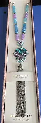 Pendants by Bomb Party "She's A Retro Diva" Genuine Dyed Jade & LC Stones